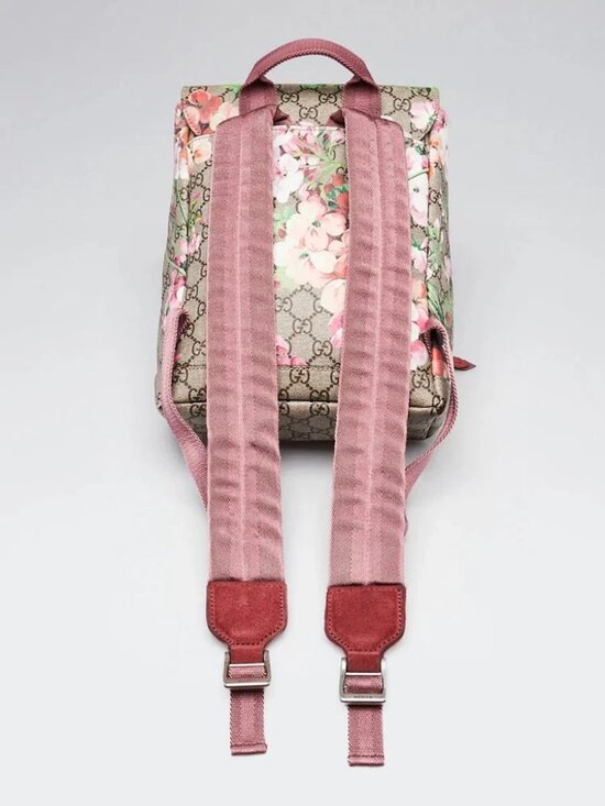Gucci Beige/Rose GG Coated Canvas GG Blooms Small Backpack main image 9